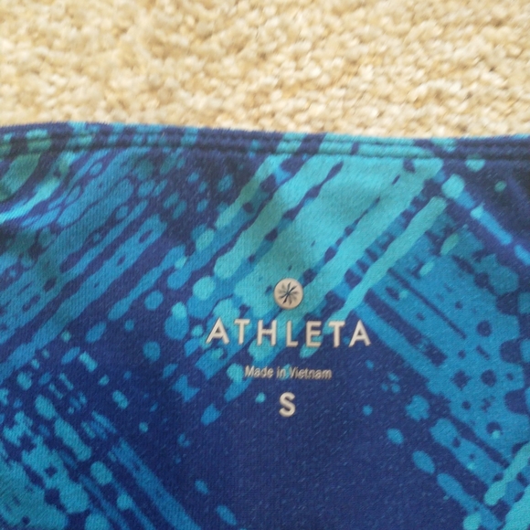 Athleta Blue And Teal Graphic Leggings with Tapered Design - Picture 10 of 10